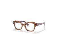 Ray-Ban Eyeglasses Unisex State Street Optics - Striped Violet Havana Frame Clear Lenses Polarized 48-20