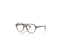 Ray-Ban Eyeglasses Unisex Thalia Optics - Striped Brown & Red Frame Clear Lenses Polarized 51-18