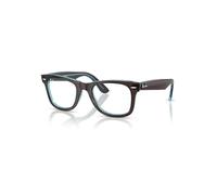 Ray-Ban Eyeglasses Unisex Wayfarer Ease Optics - Brown On Transparent Blue Frame Clear Lenses Polarized 50-22