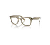 Ray-Ban Eyeglasses Unisex Wayfarer Ease Optics Change - Photo Striped Grey Frame Clear Lenses Polarized 50-22