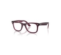 Ray-Ban Eyeglasses Unisex Wayfarer Ease Optics - Violet On Transparent Pink Frame Clear Lenses Polarized 50-22