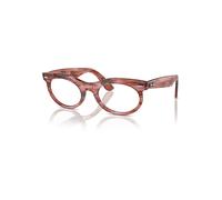 Ray-Ban Eyeglasses Unisex Wayfarer Oval Optics - Striped Transparent Blue Frame Clear Lenses Polarized 53-22