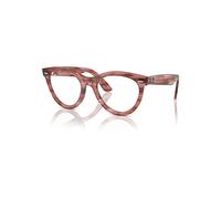 Ray-Ban Eyeglasses Unisex Wayfarer Way Optics - Striped Transparent Pink Frame Clear Lenses Polarized 51-21