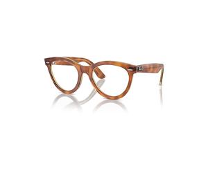 Ray-Ban Eyeglasses Unisex Wayfarer Way Optics Women's Day Limited - Havana On Transparent Light Brown Frame Clear Lenses Polarized 51-21
