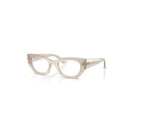 Ray-Ban Eyeglasses Unisex Zena Optics Bio-based - Shiny Cloudy Warm White Frame Clear Lenses Polarized 49-22