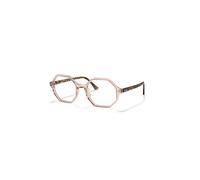 Ray-Ban Eyeglasses Woman Britt Optics - Shiny Transparent Brown Frame Clear Lenses 52-20