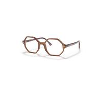 Ray-Ban Eyeglasses Woman Britt Optics - Striped Violet Havana Frame Clear Lenses Polarized 52-20