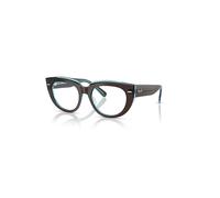 Ray-Ban Eyeglasses Woman Doreen Optics - Brown On Transparent Blue Frame Clear Lenses Polarized 50-19