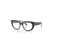 Ray-Ban Eyeglasses Woman Doreen Optics - Dark Havana On Multicolour Frame Clear Lenses Polarized 50-19
