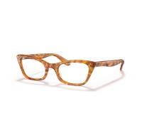 Ray-Ban Eyeglasses Woman Lady Burbank Optics - Amber Tortoise Frame Clear Lenses Polarized 49-20