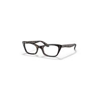 Ray-Ban Eyeglasses Woman Lady Burbank Optics - Havana Frame Clear Lenses 49-20