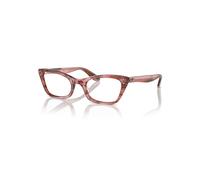Ray-Ban Eyeglasses Woman Lady Burbank Optics - Striped Pink Frame Clear Lenses Polarized 51-20