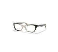 Ray-Ban Eyeglasses Woman Lady Burbank Optics - Transparent Grey Frame Demo Lens Lenses 49-20