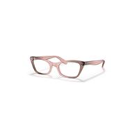Ray-Ban Eyeglasses Woman Lady Burbank Optics - Transparent Pink Frame Clear Lenses 49-20