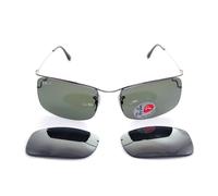 Ray-Ban FLIP OUT POLARIZED RB3499 004/9A Sunglasses GUNMETAL GREEN SILVER MIRROR