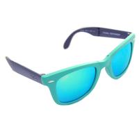 Ray-Ban FOLDING WAYFARER RB4105 6021/19 50mm Mens Sunglasses MATTE GREEN MIRROR