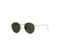Ray-ban - Gold-tone G-15 Round-frame Sunglasses, Sunglasses, Green Lenses, Designer Sunglasses Men, 100% UV Protection