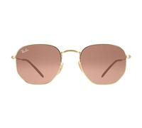 Ray-Ban Hexagonal RB3548N Unisex Polished Gold Sunglasses