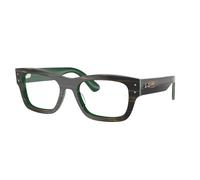 Ray-Ban Eyeglasses Unisex Joseph Optics - Striped Green On Green Frame Clear Lenses Polarized 55-20