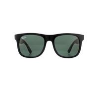 Ray - Ban RJ9069S JUNIOR JUSTIN 100/71 Kid Sunglasses Injected Black Green Squared Normal