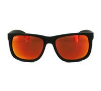 Ray-Ban Sunglasses Justin 4165 622/6Q Rubber Black Red Mirror