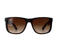 Ray - Ban Man RB4165 JUSTIN 710/13 Sunglasses Injected Turtle Brown Squared Normal