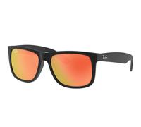 Ray-Ban Sunglasses Justin 4165 622/6Q Rubber Black Red Mirror