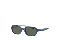 Ray-Ban Sunglasses Children Rb9074s Kids - Blue On Rubber Grey Frame Green Lenses 39-16