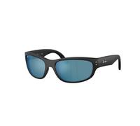 Ray-Ban Sunglasses Unisex Balorama Kids Bio-based - Matte Black Frame Blue Lenses 55-16