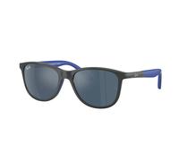 Ray - Ban RJ9077S 715155 Kid Sunglasses Injected Grey Blue Squared Mirrored