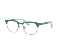 Ray-Ban Eyeglasses Unisex Rb1641 Optics Kids Bio-based - Green On Rubber Light Blue Frame Clear Lenses Polarized 46-17