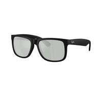 Ray-Ban Sunglasses Man Justin Classic - Rubber Black Frame Silver Lenses Polarized 51-16
