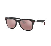 Ray - Ban Man Ray - Ban RB4195M SCUDERIA FERRARI COLLECTION F602H2 Sunglasses P lack Violet Squared Polarized Mirror