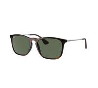Ray - Ban Man RB4187 CHRIS 710/71 Sunglasses Injected Turtle Green Squared Normal
