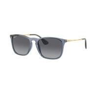 Ray-Ban Man Sunglass Chris - Frame color: Transparent Blue, Lens color: Grey Polarized