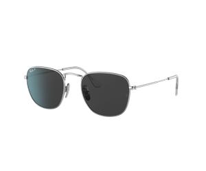 Ray-Ban Man Sunglass Frank Titanium - Frame color: Silver, Lens color: Black Polarised