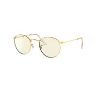 Ray-Ban Man Sunglass RB3447 Round Blue-Violet Light Clear Evolve - Frame color: Gold, Lens color: Clear