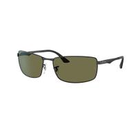 RayBan Sunglasses 3498 002/9A Black Polarized Green