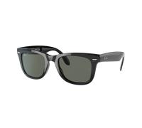 Ray-Ban Man Sunglass RB4105 Wayfarer Folding Classic - Frame color: Black, Lens color: G-15 Green