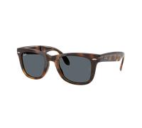 Ray-Ban Man Sunglass RB4105 Wayfarer Folding Classic - Frame color: Havana, Lens color: Blue