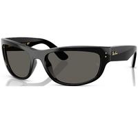 Ray-Ban Unisex Sunglass RB2289 Mega Balorama Blacked Out Collection - Frame color: Black, Lens color: Dark Grey