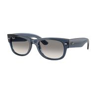 Ray-Ban Sunglasses Unisex Mega Wayfarer II - Transparent Dark Blue Frame Grey Lenses 52-21