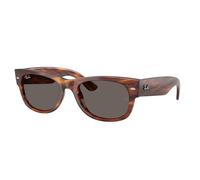 Ray-Ban Sunglasses Unisex Mega Wayfarer II - Striped Havana Frame Grey Lenses 55-21