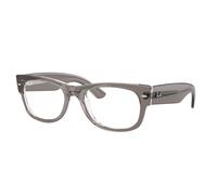 Ray-Ban Eyeglasses Unisex Mega Wayfarer II Optics - Transparent Grey Frame Clear Lenses Polarized 52-21