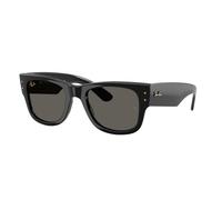 Ray-Ban Unisex Sunglass RB0840S Mega Wayfarer Blacked Out Collection - Frame color: Black, Lens color: Dark Grey