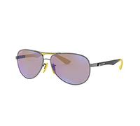 Ray-Ban Men's 0RB8313M F003H0 61 Sunglasses, Matte Gunmetal/Greymirbluepolar