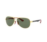 Ray-Ban Men's 8313M 0RB8313M F00871 61 Rectangular Sunglasses 61, Gold/Green