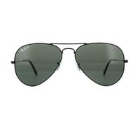 Ray-Ban Sunglasses Aviator 3025 Black Green Polarized 002/58 62mm