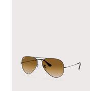 Ray-Ban Mens Aviator Classic Sunglasses - Colour: 004/51 Polished Gunmetal-Brown Lens - Size: XL/58-14