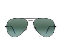 Ray-Ban Men's Aviator Silver Polarized Green Silver Mirror Aviator 3025 Sunglasses Ray-Ban Silver One Size